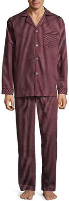 Stafford Men's Sateen Long Sleeve/Long Leg Pajama Set