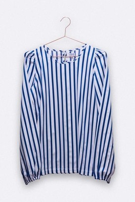 LOVE kidswear - Polly Blouse In Blue White Stripes For Women - XS/S