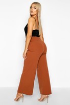 Thumbnail for your product : boohoo Plus High Waisted Tailored Wide Leg Trousers