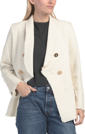 TJMAXX Double Breasted Blazer For Women, Polyester/Gold