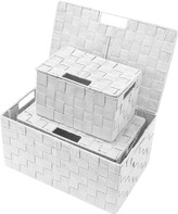 Thumbnail for your product : Sorbus Woven Basket Bin Container Tote Cube 3-Piece Set - White