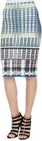 Thumbnail for your product : Clover Canyon Donegal Printed Pencil Skirt