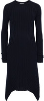 Thumbnail for your product : Helmut Lang Asymmetric Ribbed Wool Dress