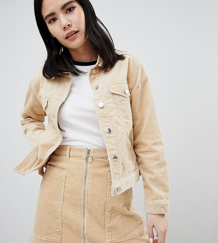 monki borg denim trucker jacket in black