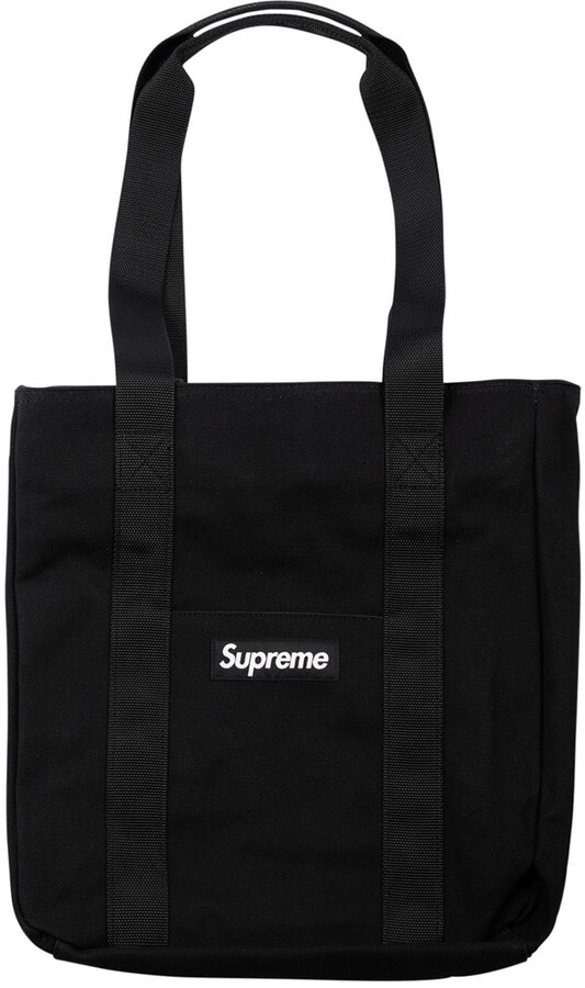 Supreme Logo-Patch Canvas Tote Bag - ShopStyle