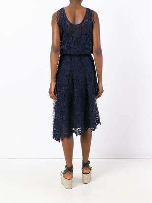 No.21 lace and net sleeveless dress