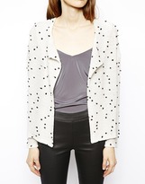 Thumbnail for your product : ASOS Blazer in Spot Boucle With Waterfall
