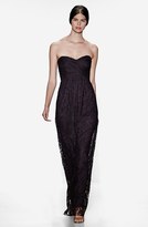 Thumbnail for your product : Amsale Pleated Lace Sweetheart Gown