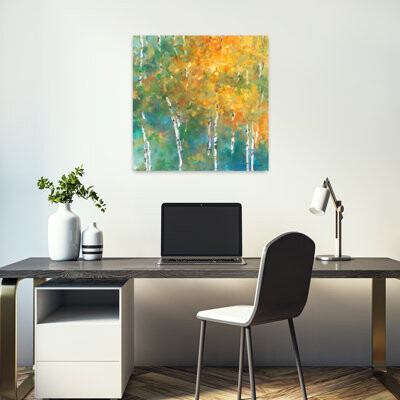 Latitude Run Contemporary Confetti Ii With Abstract Autumn Art