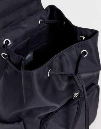 ASOS Design DESIGN fabric backpack with front pocket