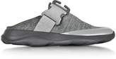 Christopher Kane Tonal Grey & Silver Fabric Slide Sneaker