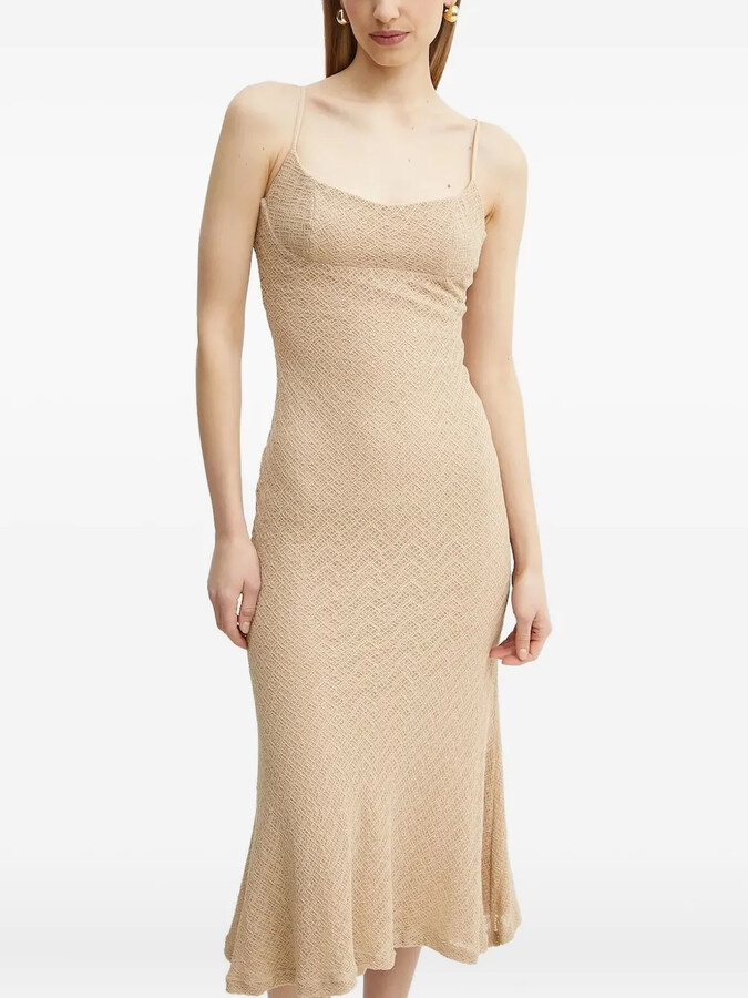 Bardot Rochie textured midi dress