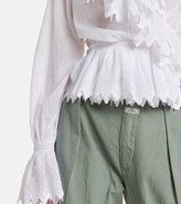 Thumbnail for your product : Etro Lace-trimmed ruffled cotton top