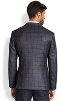 Thumbnail for your product : Brunello Cucinelli Wool/Silk/Linen/Cashmere Windowpane Jacket