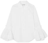 Comme des Garçons Comme des Garçons - Shirred Cotton-poplin Shirt - White
