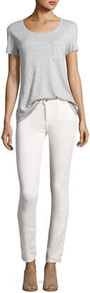 AG Jeans Prima Mid-Rise Cigarette Jeans, Powder White