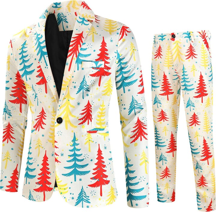 Generic Xmas Suit Jacket and Pants Sets for Men Funny Xmas Party