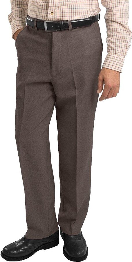Jack Martin Mens Smart Casual & Wedding Pants Grey Flannel Pleated Trousers 