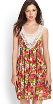 Thumbnail for your product : LOVE21 LOVE 21 Crochet Lace Floral Dress