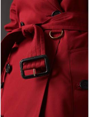 Burberry The Kensington - Mid-length Trench Coat , Size: 02, Red