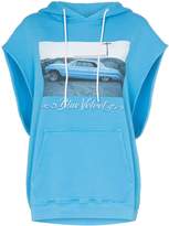Thumbnail for your product : Adaptation Blue Velvet print sleeveless cotton hoodie