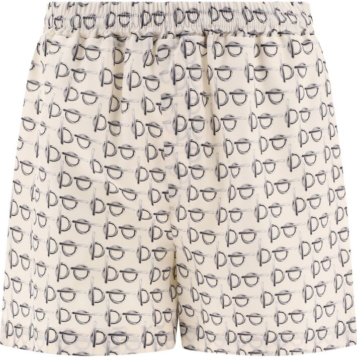 Burberry Drawstring All-Over Printed Shorts