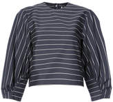 Tibi striped cropped blouse 