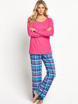 Thumbnail for your product : Sorbet Flannel Pants with Jersey Top
