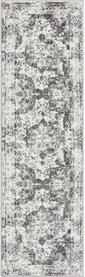 Kazzandra Zazzle Vintage Modern Ivory Black Area Rug