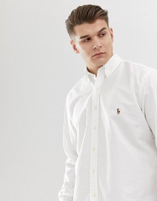 Polo Ralph Lauren Big & Tall Oxford Shirt Player Logo Button Down in White