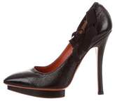 Thumbnail for your product : Santoni Leather Bow Pumps w/ Tags