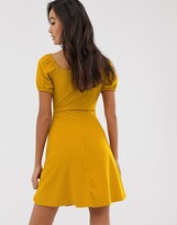 Thumbnail for your product : New Look jersey skater dress in mustard