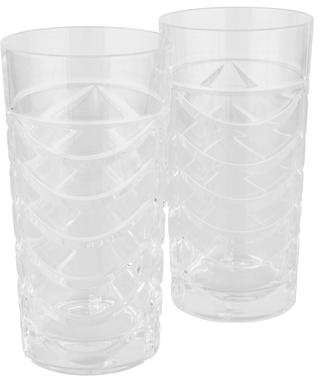 Tiffany & Co. Pair of Crystal Swag Highball Glasses