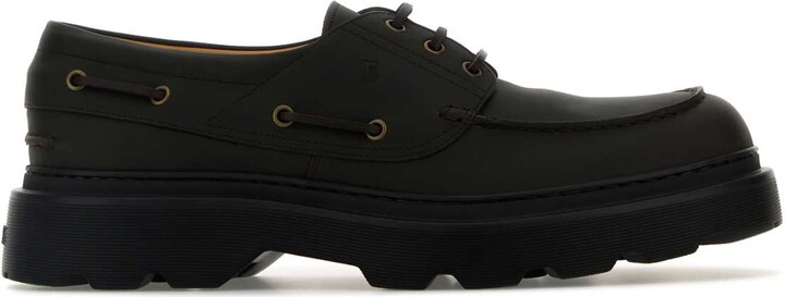 Tod's Black Leather Loafers