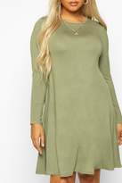 Thumbnail for your product : boohoo Plus Scoop Neck Basic Swing Dress