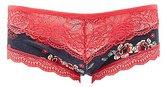 Thumbnail for your product : Charlotte Russe Floral Lace-Trim Boyshort Panties