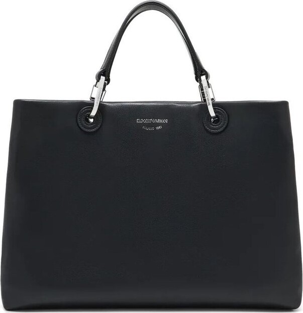 Emporio Armani Logo Stamp Medium Tote Bag