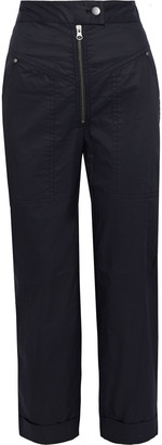 Rebecca Minkoff Caleigh Cropped Cotton-twill Straight-leg Pants