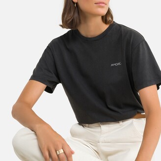 Maison Labiche Embroidered Cotton T-Shirt with Crew Neck and Short Sleeves