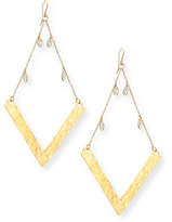 Thumbnail for your product : Devon Leigh Golden Wedge Dangle Drop Earrings