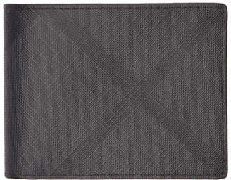 Burberry Grey and Black London Check Hipfold Wallet
