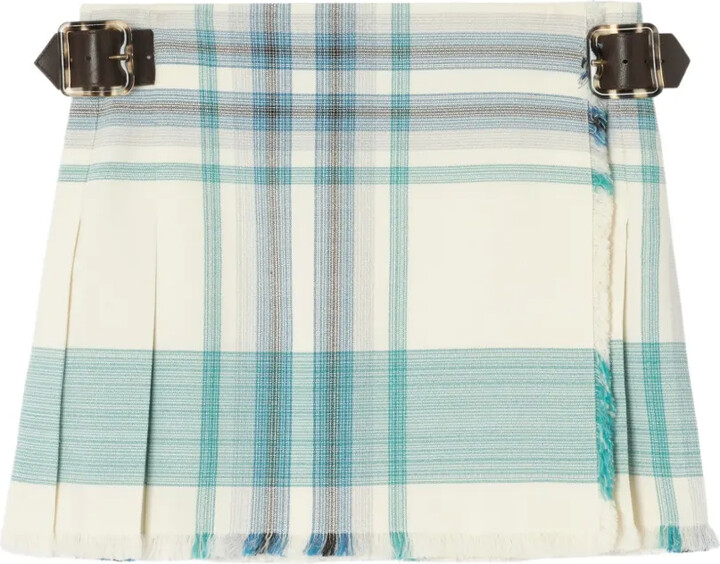Burberry Check Viscose Blend Mini Kilt