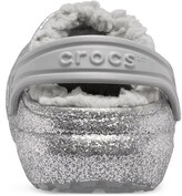 Thumbnail for your product : Crocs Classic Glitter Lined Childrens Slippers - Silver