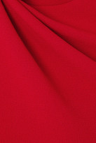 Thumbnail for your product : Brandon Maxwell Draped Wool-crepe Midi Dress - Red