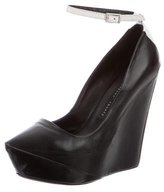 Thumbnail for your product : Theyskens' Theory Leather Platform Wedges