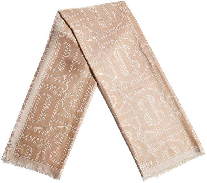 Burberry Monogram Lightweight Jacquard Scarf ShopStyle Scarves