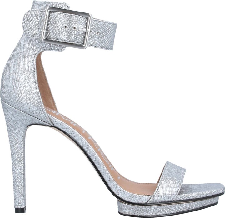 Calvin Klein Heel Strap Women's Silver Sandals | ShopStyle