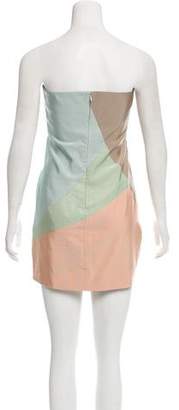 Jonathan Saunders Strapless Colorblock Dress