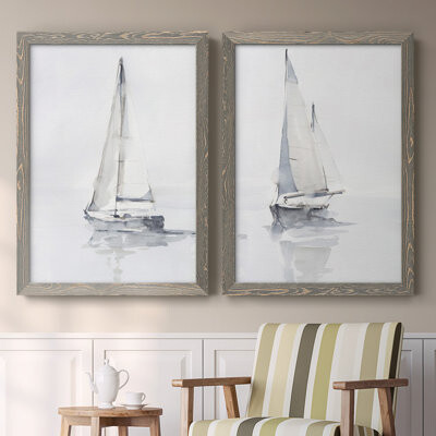 Longshore Tides Misty Harbor I Misty Harbor I - 2 Piece Picture Frame Print on Canvas