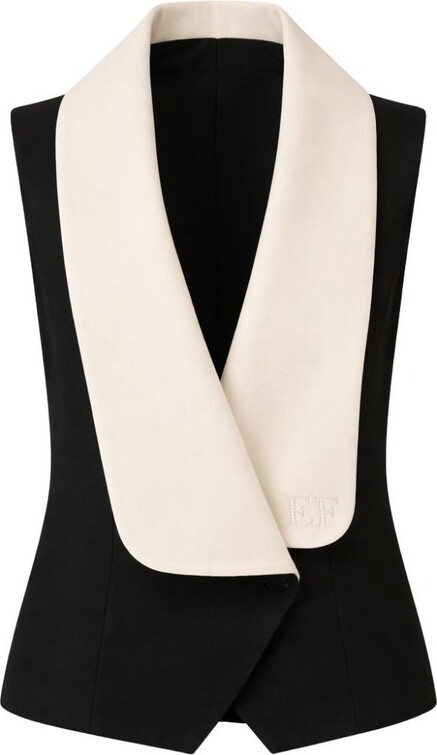 Elisabetta Franchi Shawl Cropped Gilet